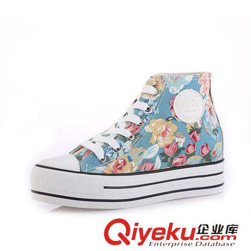 2014新款上市 夏季新款碎花厚底潮流松糕鞋潮包頭女鞋學(xué)生帆布拖鞋涼拖休閑單鞋