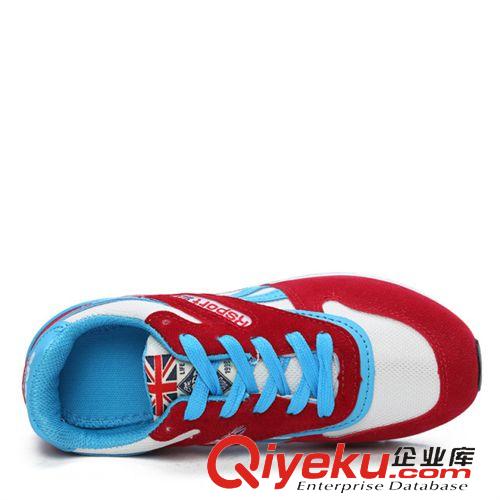 運(yùn)動(dòng)鞋 運(yùn)動(dòng)女跑鞋絨面拼色厚底戶外復(fù)古透氣圓頭運(yùn)動(dòng)鞋一件代發(fā)原始圖片2