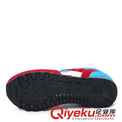 運(yùn)動(dòng)鞋 運(yùn)動(dòng)女跑鞋絨面拼色厚底戶外復(fù)古透氣圓頭運(yùn)動(dòng)鞋一件代發(fā)原始圖片3