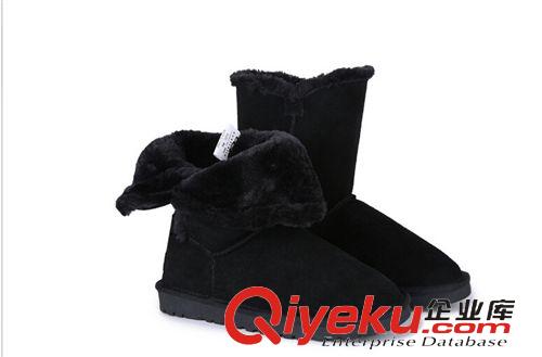 跑步鞋 2014新款中筒女靴保暖棉靴U5803雪地靴皮毛一體厚底搭扣單扣靴子