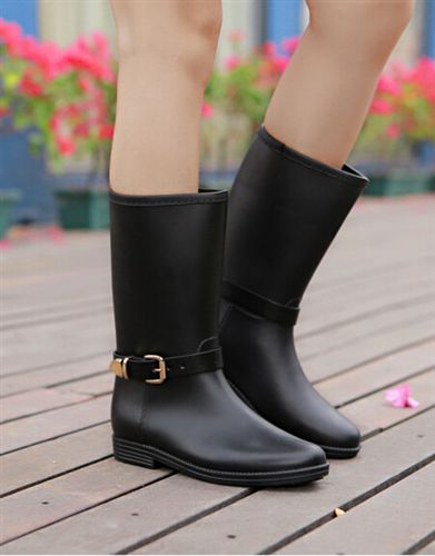 雨鞋、雨靴 一件代發(fā)韓版女裝雨鞋雨靴 鎖扣款中筒水鞋長期做貨包邊不磨腿