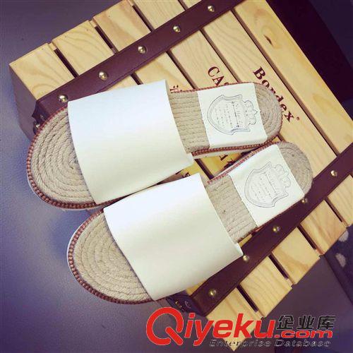 家居拖鞋 廠家直銷(xiāo)韓國(guó)夏季新款女鞋 韓版zp草編松糕厚底休閑女拖鞋
