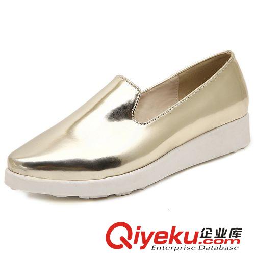 3月26號(hào)新款 2015廠家生產(chǎn)ZARA同款平跟鞋尖頭松糕厚底女鞋淺口套腳休閑單鞋原始圖片2
