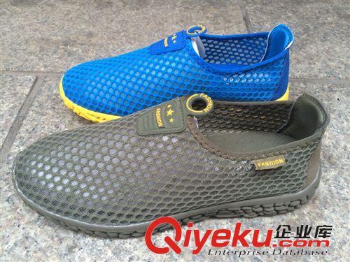 透氣鞋專區(qū) 2015新款男士休閑鞋男鞋夏季網(wǎng)鞋一腳蹬透氣懶人鞋單鞋原始圖片3