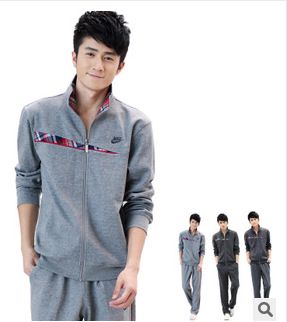 2015新款春秋男款套裝 春裝新品 zp運動服套裝男士經典時尚休閑純棉運動裝原始圖片2