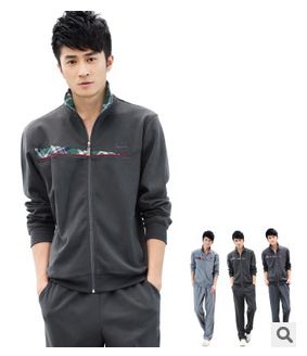 2015新款春秋男款套裝 春裝新品 zp運動服套裝男士經典時尚休閑純棉運動裝原始圖片3