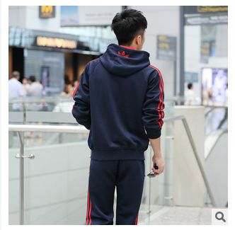 春秋,運動套裝 男款 華強商貿供應2015新款休閑運動套裝 秋冬情侶款套裝 8993原始圖片3