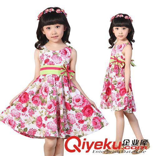 夏季裙子 2015夏裝新款兒童連衣裙純棉碎花韓版女童連衣裙中大童背心裙子原始圖片2