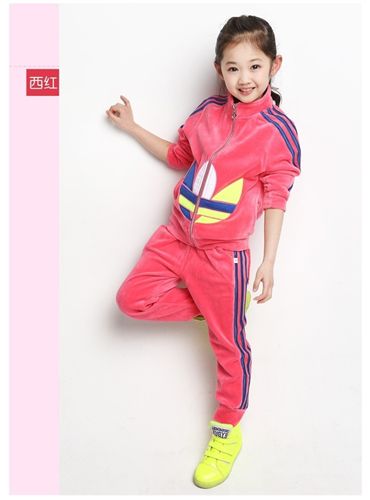 3.20 2015女童春秋秋裝套裝春款天鵝絨童裝2015新款春秋兩件套代發(fā)批發(fā)原始圖片3