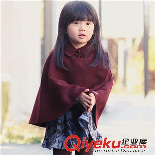 3.20 春季爆款 韓版女童毛呢斗篷披肩外套 gd品質(zhì)廠家直銷童裝批發(fā)