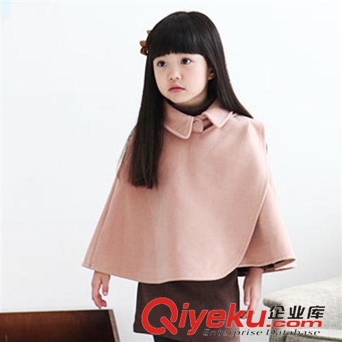 2015春季新款 春季爆款 韓版女童毛呢斗篷披肩外套 gd品質(zhì)廠家直銷童裝批發(fā)原始圖片2