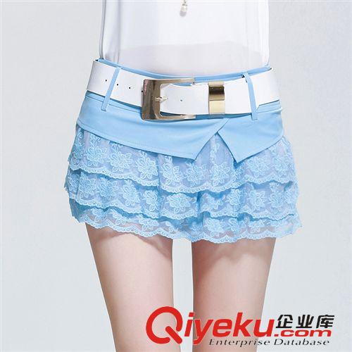 女式休閑褲 2015新款短褲 時(shí)尚百搭蕾絲褲裙防走光短裙褲潮1550原始圖片2