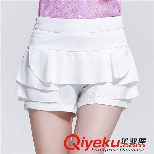 女式休閑褲 實(shí)拍 #2015韓版蛋糕裙百褶裙褲顯瘦高腰蓬蓬短褲半身裙原始圖片2