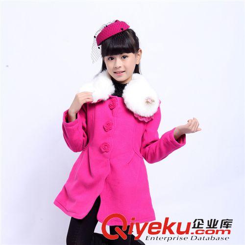 2014冬裝 童裝2014新款女童毛呢大衣兒童外套秋冬裝韓版羊毛加厚呢子風(fēng)衣裝原始圖片3