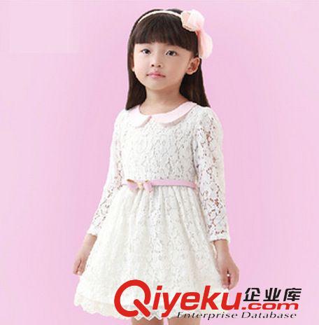 2014秋款 2014春裝 長袖女童連衣裙韓版 蕾絲裙子 兒童公主裙
