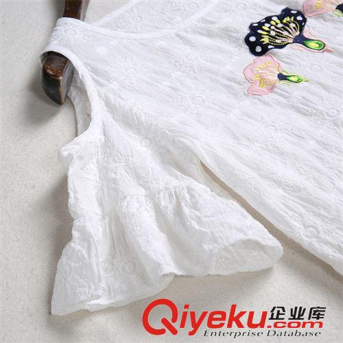 孕婦裝 2015新款孕婦裝性感露肩夏季短袖刺繡連衣裙子短裙大碼氣質修身原始圖片3