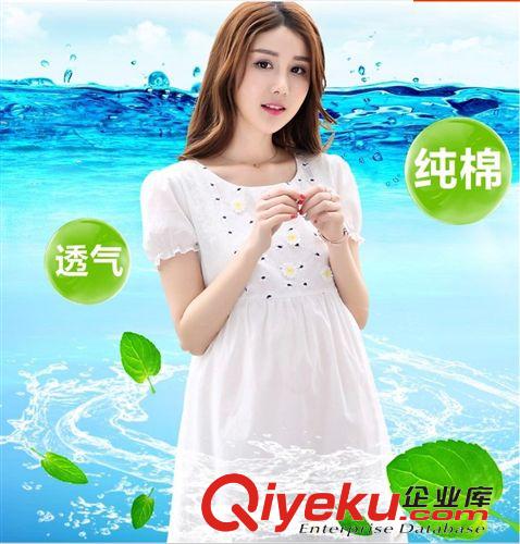 孕婦裝 2015夏季新款孕婦連衣裙夏裝時尚短袖純棉孕婦裝裙子原始圖片2