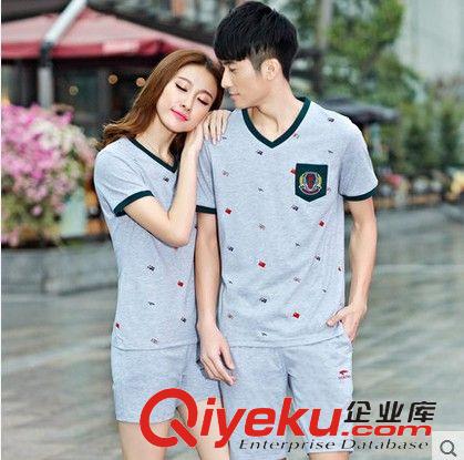 4月中旬新款 15夏季情侶裝韓版時(shí)尚新款男女短袖t恤短褲休閑運(yùn)動(dòng)套裝大碼班服