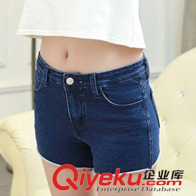 下裝 2015夏裝新款彈力復古顯瘦牛仔短褲 女裝翻邊牛仔短褲潮一件代發