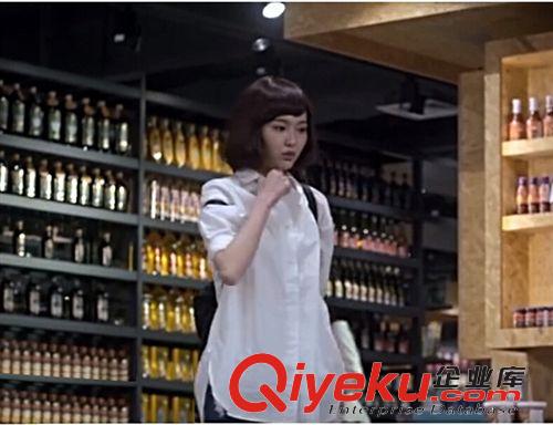 【女式襯衫】 何以笙簫默唐嫣趙默笙同款2015春秋冬裝新款襯衫女白色中長款襯衣原始圖片3