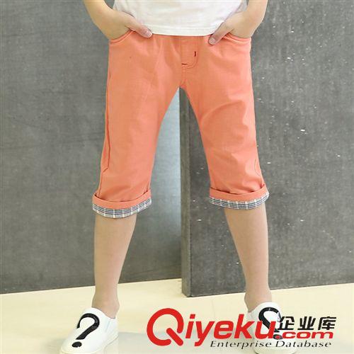 男童 2015時尚褲角翻邊七分童褲潮 一件代發(fā) 男童中dtmm休閑褲夏