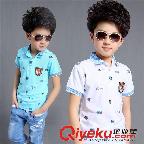 5月中旬 2015新品熱賣男童中大童運(yùn)動(dòng)套裝 　一件代發(fā) 男童短袖二件套套裝原始圖片3