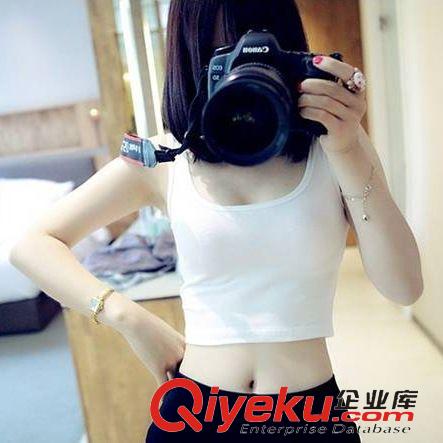 小吊帶/背心 2015夏裝新款時(shí)尚百搭好莫爾代短款吊帶女打底工字小背心一件代發(fā)原始圖片3
