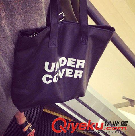 錢包/包包 2015新款女包街拍逛街必備簡約韓版字母單肩pu大包單肩包一件代發
