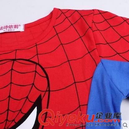 所有產(chǎn)品All 2015男童短袖蜘蛛俠運動套裝中大童兒童夏款外貿(mào)童裝批發(fā)原始圖片3