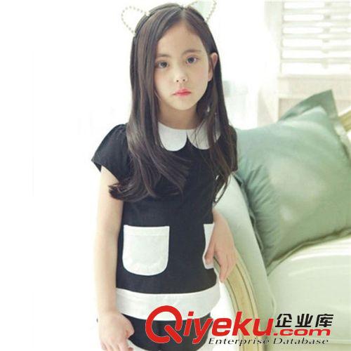 新品專區(qū)New 童裝2015夏季女童短袖套裝韓版運動兩件套中大童寶寶兒童套裝批發(fā)