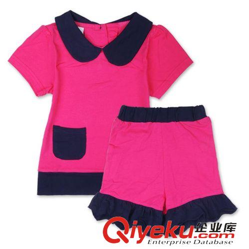 新品專區(qū)New 童裝2015夏季女童短袖套裝韓版運動兩件套中大童寶寶兒童套裝批發(fā)
