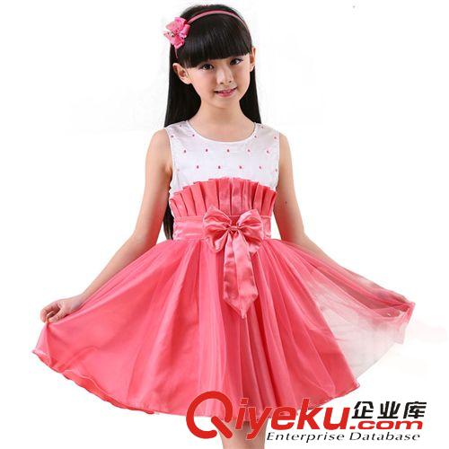 新品專區New 夏款童裙中大童禮服裙兒童連衣表演裙夏季外貿女童公主裙童裝批發原始圖片3