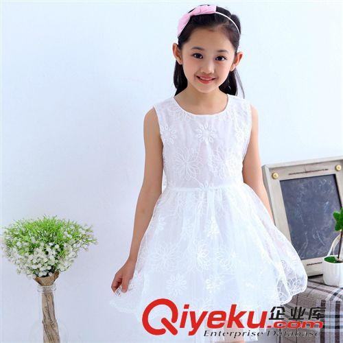 夏裝專區(qū)Summer 2015韓版新品女童夏季連衣裙中大公主裙夏外貿(mào)兒童紗裙童裝批發(fā)