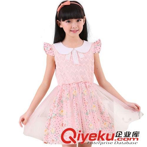 夏裝專區(qū)Summer 2015韓版新品女童夏季連衣裙中大公主裙夏外貿(mào)兒童紗裙童裝批發(fā)原始圖片3