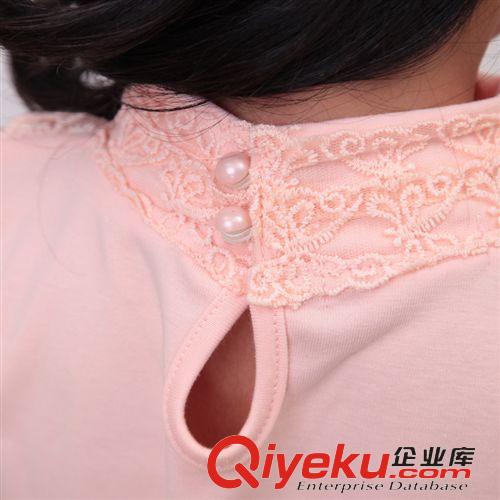 秋裝專區(qū)Autumn 中大女童秋冬高領(lǐng)打底衫 韓版蕾絲針織兒童長袖t恤 品質(zhì)童裝批發(fā)原始圖片3