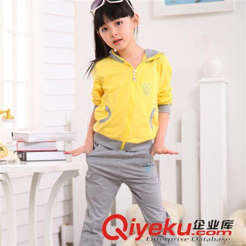 秋裝專區(qū)Autumn 童套裝 品質(zhì)秋款女童 兒童衛(wèi)衣套裝 中大童兩件套 童裝批發(fā)原始圖片3