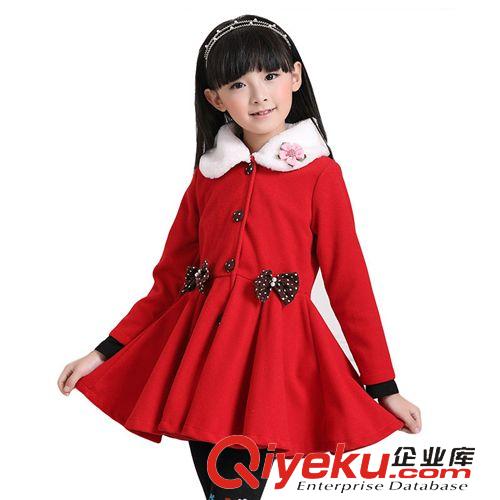 秋裝專區(qū)Autumn 品牌品質(zhì)秋季新款中大童 女童長(zhǎng)袖連衣裙 兒童紅呢裙 童裝批發(fā)