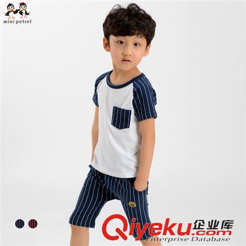 2015夏款上新 品牌童裝夏季兒童套裝 男童休閑套裝 兒童運動休閑兩件套原始圖片2