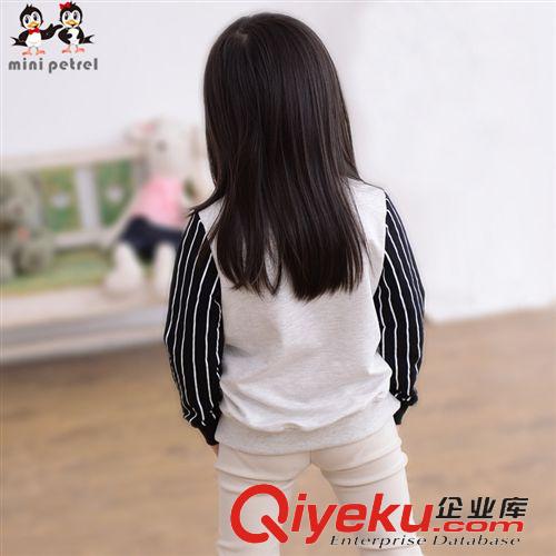 童上衣 品牌童裝 卡通新款童衛(wèi)衣童裝 純棉韓版毛圈身袖拼接款長袖套頭衫原始圖片3