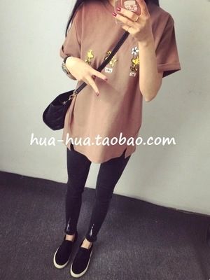 T恤  傲曼夏季 寬松短袖T恤女韓范卡通印花學(xué)生原宿半袖潮 g2917原始圖片3