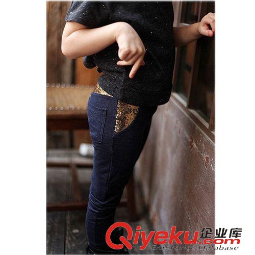 女童秋款專區(qū)批發(fā) 外貿(mào)童裝 褲子女童褲 春款秋季兒童打底褲 針織仿亮片潮 一件代發(fā)原始圖片2