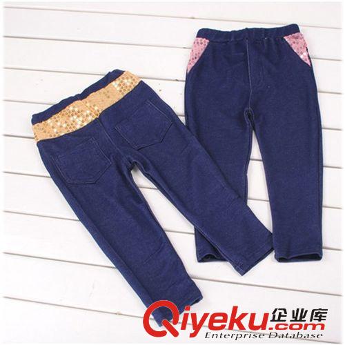 女童秋款專區(qū)批發(fā) 外貿(mào)童裝 褲子女童褲 春款秋季兒童打底褲 針織仿亮片潮 一件代發(fā)原始圖片3