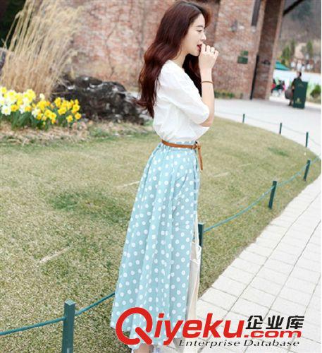 鎮(zhèn)廠之寶暴款熱銷 2015夏裝韓國(guó)學(xué)生小清新韓版文藝范少女連衣裙子氣質(zhì)長(zhǎng)裙中袖套原始圖片3