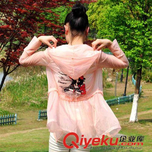 杭州站 2015外套女士短款韓版修身夾克網(wǎng)紗印花防曬衣潮夏季歐根紗不退換