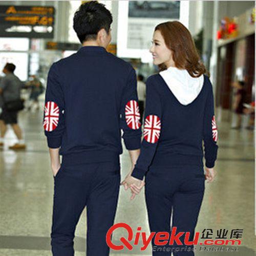 情侶站 情侶韓版運(yùn)動(dòng)服套裝棉質(zhì)時(shí)尚修身裝開(kāi)衫男女套裝一件代發(fā)原始圖片3