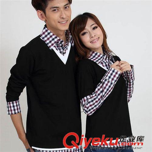 情侶站 情侶韓版運(yùn)動(dòng)服套裝棉質(zhì)時(shí)尚修身裝開(kāi)衫男女套裝一件代發(fā)