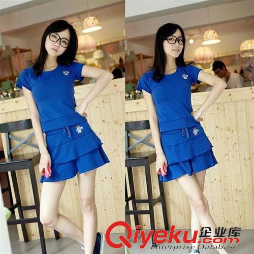 女裝套裝 2015夏季潮女新款韓版女裝休閑短袖運(yùn)動(dòng)服三件套裝一件代發(fā)