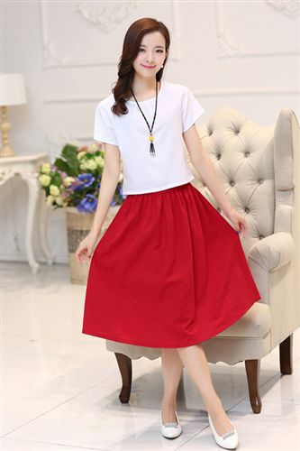 連衣裙 復(fù)古風(fēng)連衣裙夏季女裝新款兩件套短袖棉麻小衫長(zhǎng)裙原始圖片2