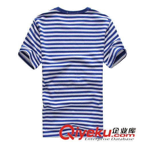 T恤 夏季新款 海魂衫男士短袖體恤 海軍條紋T恤短袖 情侶款原始圖片2