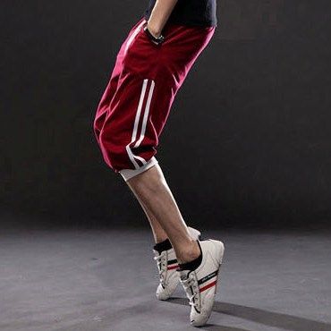 下裝 批發(fā)外貿(mào)EBAY熱賣 側(cè)邊條紋 男士休閑褲 收腳口運(yùn)動(dòng)七分褲原始圖片2